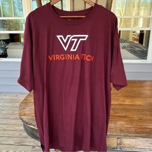 Virginia Tech Hokies T-shirt Champion Unisex Maroon Size XXL
